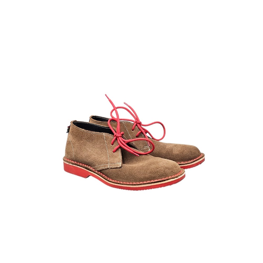 Veldskoen Womens Size 8 EUC Heritage Pinotage Tan Suede Red Outsole Chukka Boots